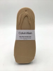 Calvin Klein Microfiber Sneaker Liner Socks 3 Pairs Women’s One Size 4-10 - Picture 1 of 6