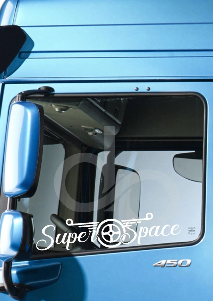 PEGATINA VINILO VENTANA DAF SUPER SPACE X2 DAF XG XF CAMIÓN PERSONALIZADO - Imagen 1 de 1