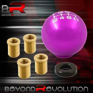 For Subaru M8X1.25 / M10X1.5 / M12X1.25 6SPD Round Shift Knob Stick Shift Purple - Picture 1 of 3