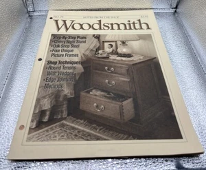 WOODSMITH MAGAZINE AUG 1991 #76 CHERRY NIGHT STAND SHOP STOOL PICTURE FRAMES - Picture 1 of 2
