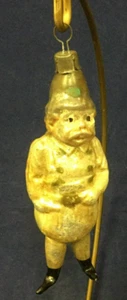 1920's Authentic Antique Keystone Cop Christmas Ornament with Annealed Legs 5" - Foto 1 di 7