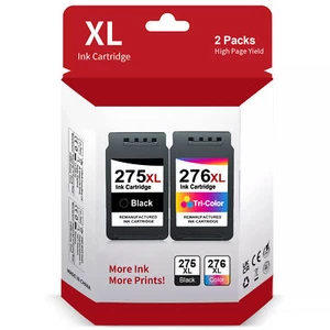 Lote Tinta compatible PG-275XL CL-276XL para Canon Pixma TS3522 TS3520 TR4722 - Imagen 1 de 10