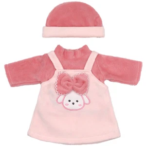 3PCS/Set Dolls Cute Dress Clothes W/Hat Pink Outfit for 16-18" Reborn Baby Dolls - Picture 1 of 11