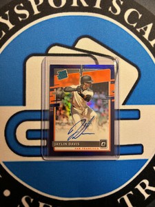 JAYLIN DAVIS 2020 Donruss Optic Rated Rookies RC AUTO Purple SP /125 Giants Mets