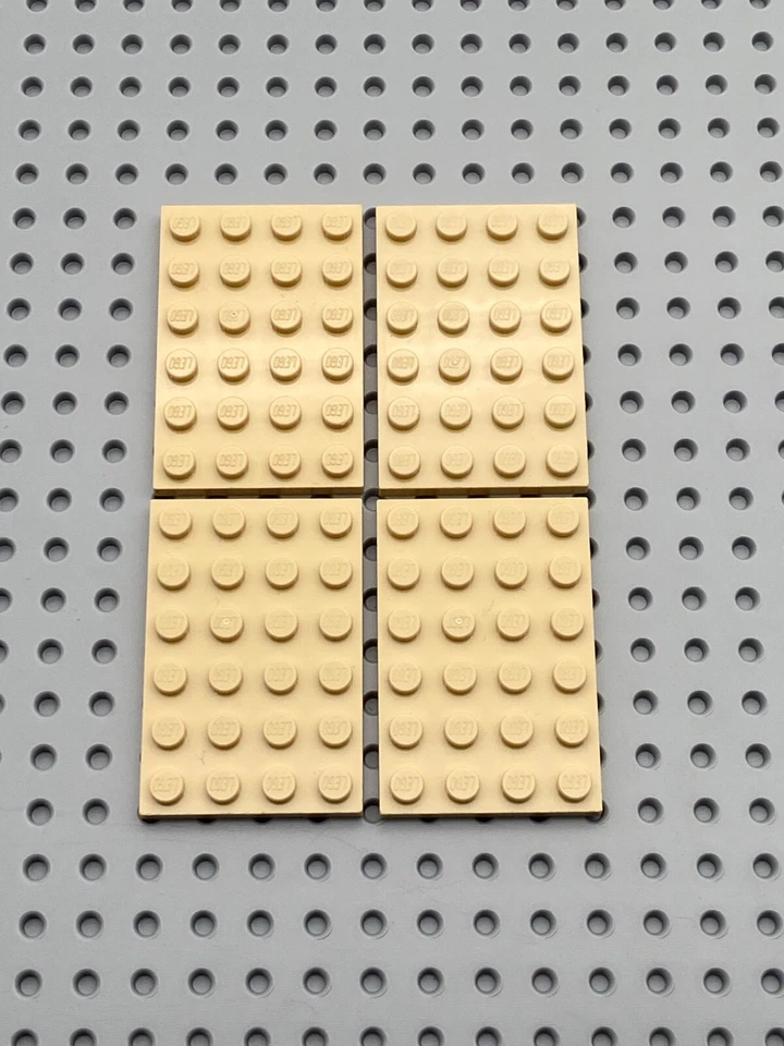 LEGO® 4x Platte Bauplatte 4x6 flach 3032 beige  - Bild 1 von 1