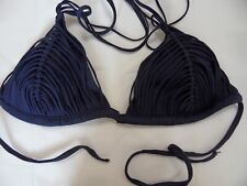 PILYQ Ladies Blue swimwear Bottom L (12) triangle Top size M 10 padded NOT USED