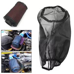 Universal Black Water Guard Cold Air Intake Pre-Filter Cone Filter Cover Large - Picture 1 of 9