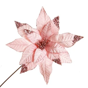 Blush Poinsettia Flower Stem - Picture 1 of 25