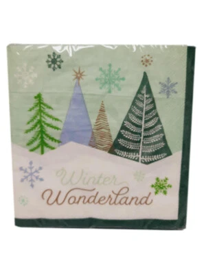 Winter Wonderland 16 Ct Luncheon Napkins Christmas Trees - Image 1 of 2