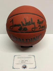 James Worthy Signed Autograph FULL SIZE Basketball with COA & Case - Picture 1 of 7