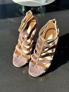 Jimmy Choo Women's Gladiator Strappy Sandal Heel Shoes $175 - Size 37 - Picture 1 of 5