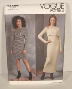 Vogue 11569 Easy Pullover Knit Column Dress Misses' 8-16 Pattern Uncut - Picture 1 of 3