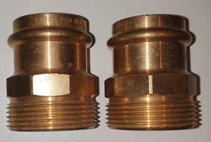 2 Stück: Pressfitting Viega Profipress Übergangsnippel 35 mm Außengewinde 1 1/2" - Bild 1 von 4