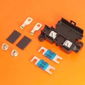 MTA Midi Car Inline Fuse Holder - 2 x 60 Amp ANL Mini Fuse Terminals Heat Shrink - Picture 1 of 5