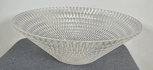 13" Vintage Klar Acryl Schraffur Design Party Servierschale - Bild 1 von 4