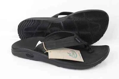 Sandalias para hombre Chaco chanclas clásicas de cuero negras JCH107831 Foto 1 de 4
