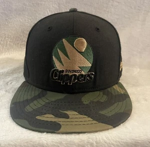 San Diego Clippers Snapback Hat Black Camo New Era 5NINETY Hardwood Classics - Picture 1 of 7