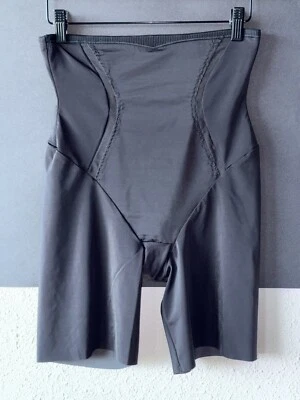 Maidenform L Negro Cintura Alta Calzoncillo Pierna Larga Panty Prendas moldeadoras Faja Deslizable Foto 1 de 4