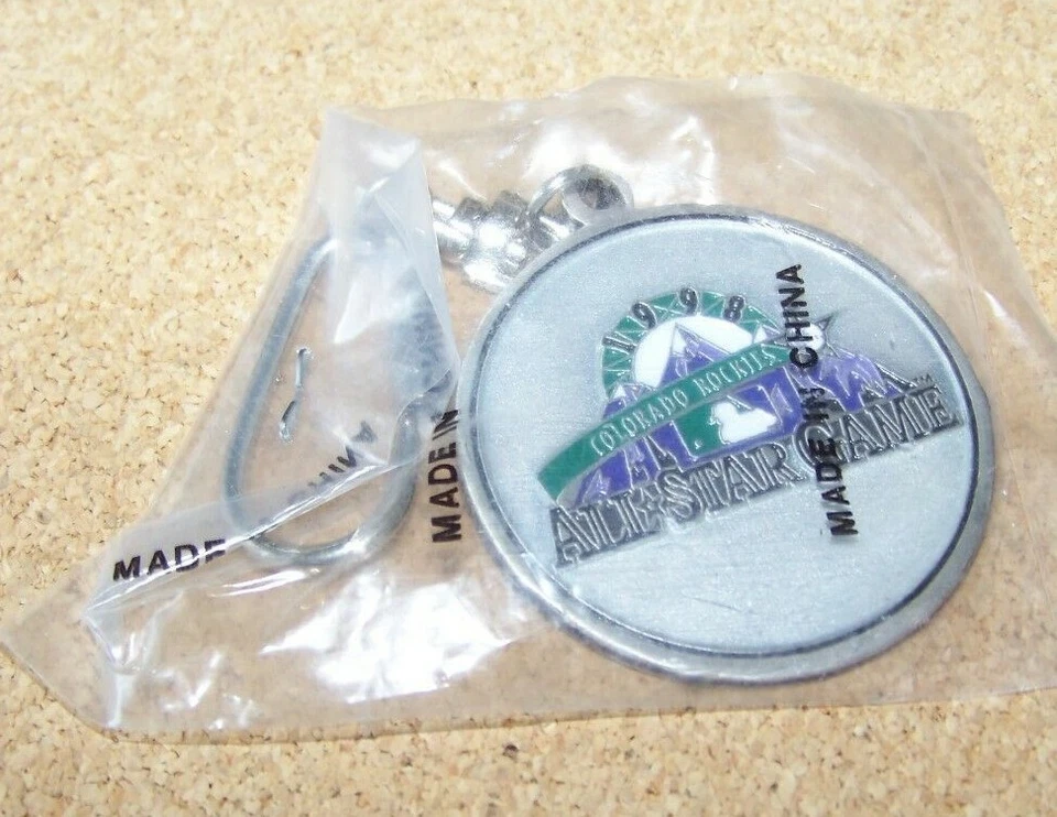 1998 All-Star Game Colorado Rockies Coors Field metal disk key ring - Image 1 of 4