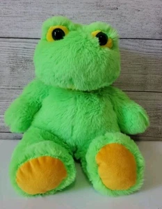 Kelly Toy Neon Green Yellow Frog Plush 12" Soft Shaggy Stuffed Animal - Picture 1 of 3