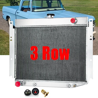 Radiador de 3 filas para camioneta Dodge D100 D200 D300 W100 W200 W300 1969-1971 V8 6,3 L Foto 1 de 4