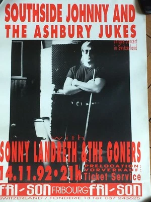 SOUTHSIDE JOHNNY & THE ASBURY JUKES Swiss tour poster Fribourg 92 ( Springsteen - Image 1 of 2