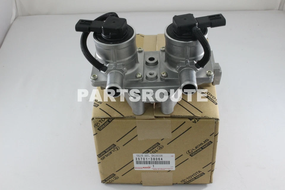 Válvula de controle de ar elétrica Toyota Land Cruiser Tundra LX570 V8 FABRICANTE DE EQUIPAMENTO ORIGINAL 25701-38064 - Imagem 1 de 4