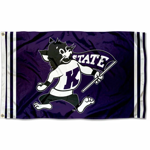 Kansas State Wildcats Vintage Retro Throwback Large Outdoor Flag Cover