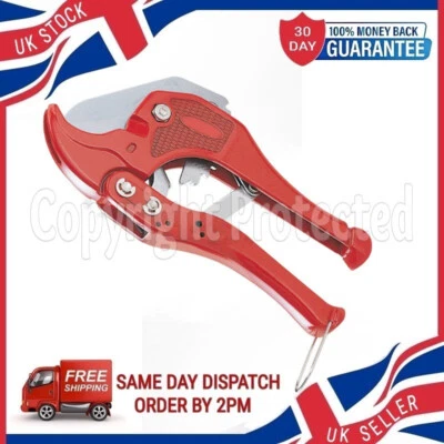 42MM TUBE CUTTER PVC PLASTIC VINYL PIPE CONDUIT CUTTING PLUMBER RATCHET TOOL RED - Image 1 of 4