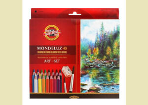 KOH-I-NOOR Mondeluz Aquarell Coloured Pencils Set of 48 Box - Watercolour 3713