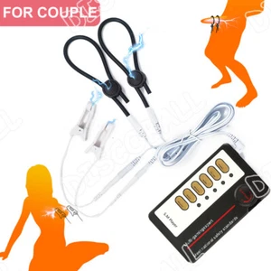 Vibrating Nipple Clamps Electric Breast Clit Clip SM BDSM Sex Toys for Men Women - Picture 1 of 12
