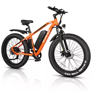 26" Fat Tire E-Mountainbike 25MPH Electric Bicycle Peak 750W 48V Ebike for Adult - Picture 1 of 7