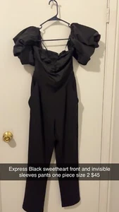 women black jumpsuit with floating sleeves - Picture 1 of 1