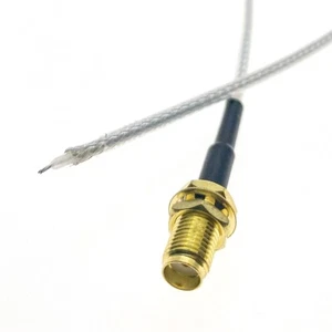 Lote de conector WIFI de un solo extremo SMA hembra a PCB soldadura cola de cerdo RG316 cable - Imagen 1 de 7