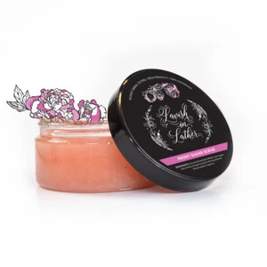 Peony Sugar Scrub - Homemade Exfoliating Natural Body Skin Exfoliating Scrub - Picture 1 of 5