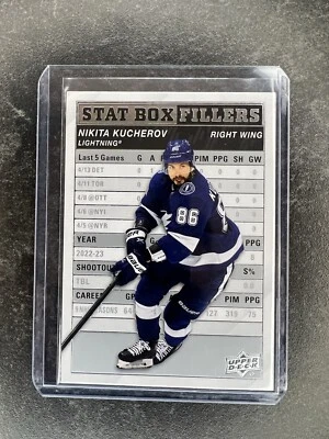 2023-24 Upper Deck Series 1 - Stat Box Fillers #SB-1 Nikita Kucherov - Image 1 of 2