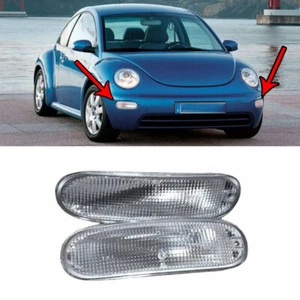 For Volkswagen VW Beetle 1999-2005 1 Pair Front Bumper DRL Daytime Running Lamp - Picture 1 of 4