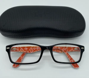 RAY BAN SCHWARZ ROT BRILLENRAHMEN LOGO RB 5206 2479 52 b 18 140 - Bild 1 von 8