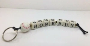 Baseball Keychain - spelling blocks HOMERUN - sports memorabilia preowned - Picture 1 of 1