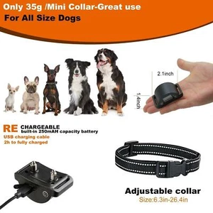 Cuello de entrenamiento para perros pantalla LCD recargable automático anti ladridos sin ladridos golpes - Imagen 1 de 12