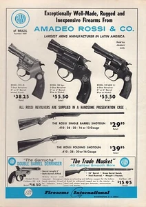 1968 Amadeo Rossi of Brazil Revolver & Shotgun Original Print Ad - Picture 1 of 1
