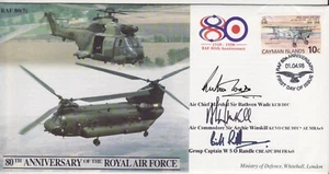 GB Stamps Souvenir Cover RAF 80th Anniv, Helicopters, Chinook, Puma SIGNED 1998 - Picture 1 of 5
