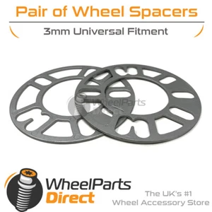 Wheel Spacers (2) 3mm Universal for BMW 1 Series M140i [F20] 16-19 - Picture 1 of 2