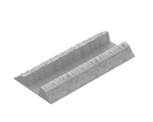 Straight Long TRENCH SYSTEM - WWII03 3D PRINTED Wargame Terrain Bolt Action - Imagen 1 de 5