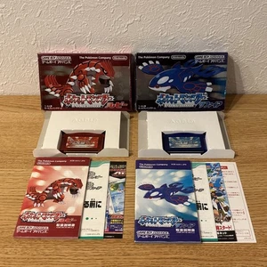 Pokemon Ruby & Sapphire Boxed 2Games set Nintendo GameBoy Advance GBA Japanese - Picture 1 of 9