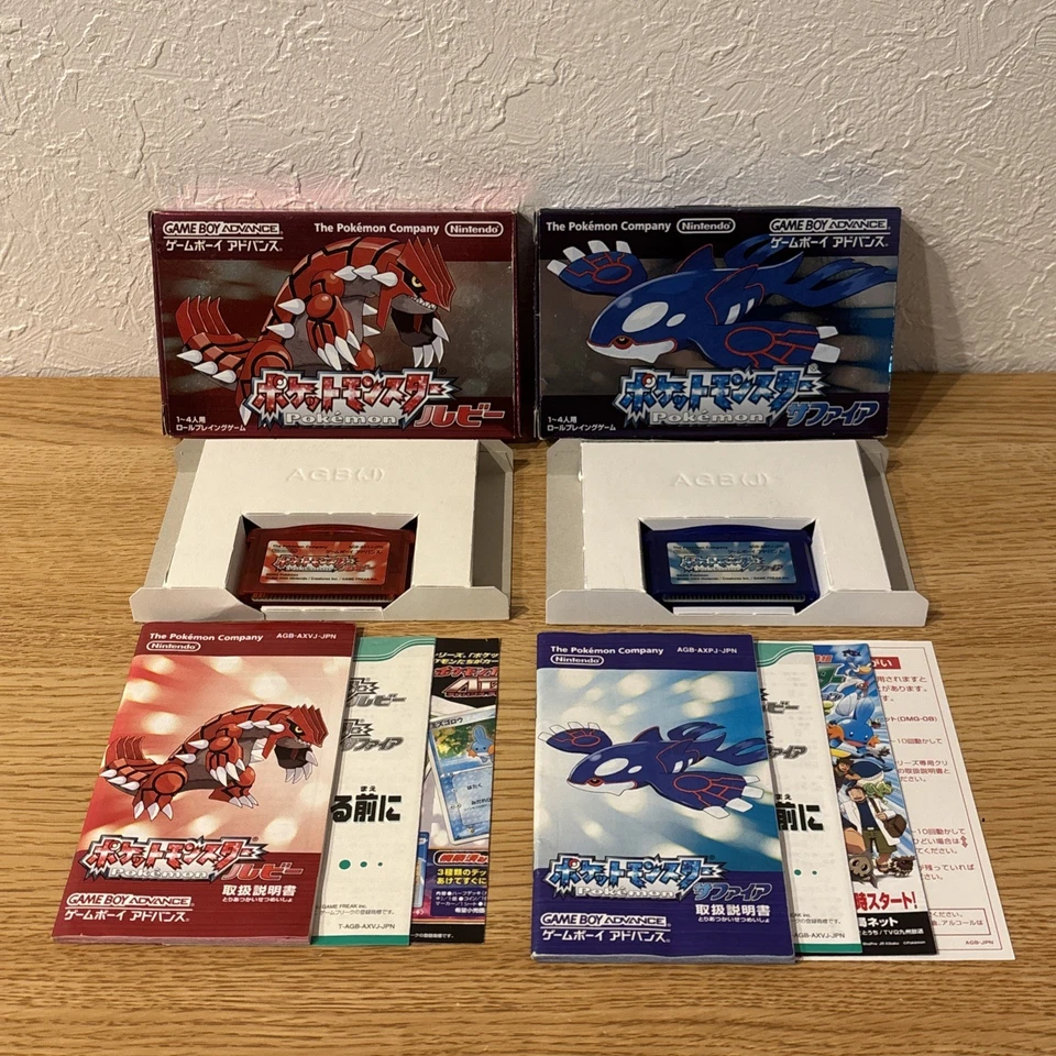 Pokemon Ruby & Sapphire Boxed 2Games set Nintendo GameBoy Advance GBA Japanese - Image 1 of 4