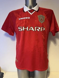 Manchester United Umbro Trikot Shirt Medium Soccer Football Champions League 99 - Bild 1 von 6