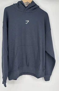 Sudadera con capucha Gymshark construida en el Reino Unido Lifting Club. Ajuste mediano de gran tamaño. Azul - Imagen 1 de 5
