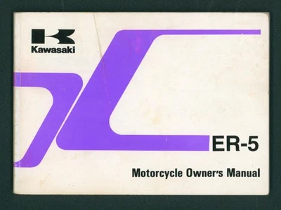 Kawasaki ER-5 (1998) Factory Owners Riders Manual HandBook ER 500 A2 B2 ER5 FX30 - Image 1 of 4