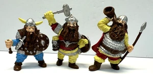 TSR Hobbies 1982 Dungeons & Dragons 3 Stück Dwarf Adventurers Action Figuren PVC - Bild 1 von 10